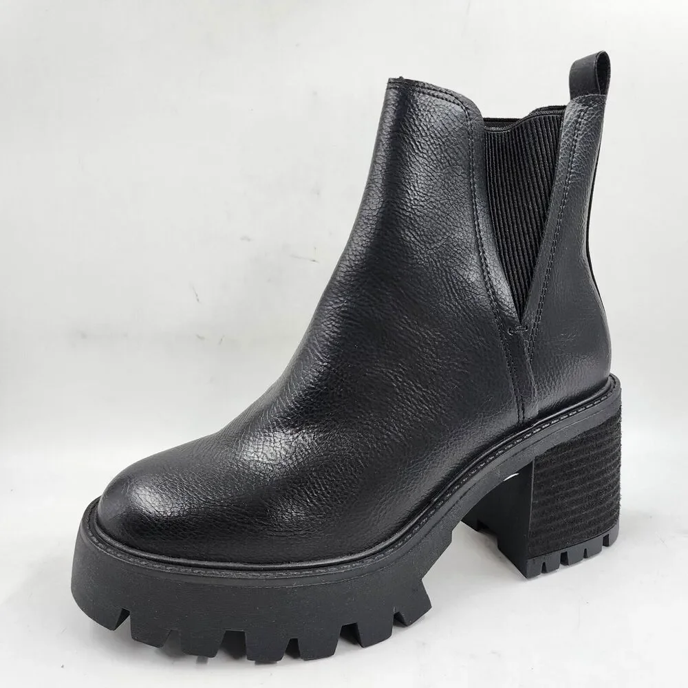 MIA Black Platform Lug Heel Chelsea Boots - Picture 8 of 10